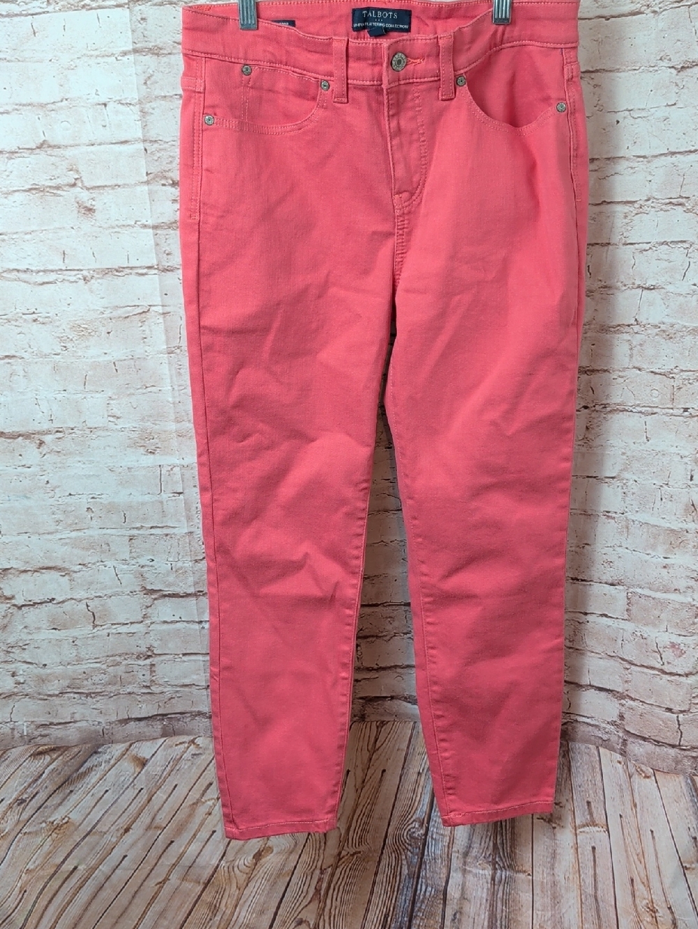Talbots Skinny Jeans in Coral Cropped Size 6 Jeggings